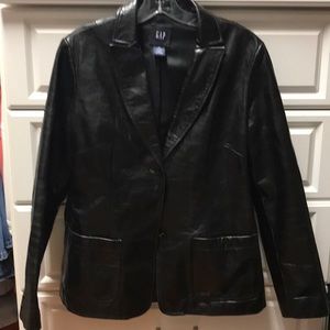 Ladies Vintage Gap leather blazer